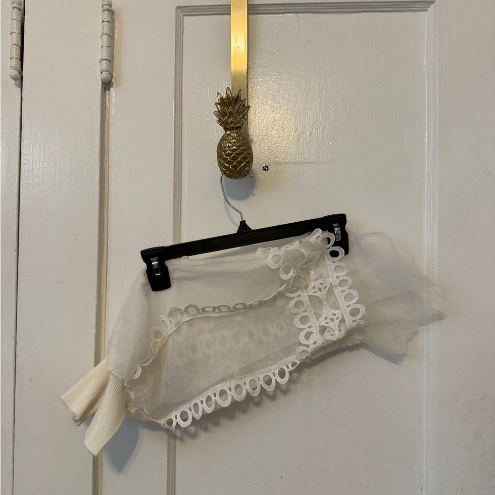 Sheer White Lace Statement Sleeves
